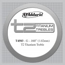 D'Addario T2 Titanium Treble Classical Guitar Single String Normal Tension Third String