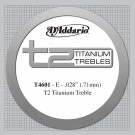 D'Addario T2 Titanium Treble Classical Guitar Single String Hard Tension First String