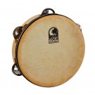 Toca Players Series Wooden 7-1/2" Tambourine with Head & Single Row Of Jingles