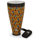 Toca Flex Drum 9-1/2" Junior in Kente Cloth with Strap