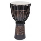 Toca Street Carved Series Wooden Djembe 12" Synthetic Head in Onyx