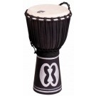 Toca Street Carved Series Wooden Djembe 12" Synthetic Head in Black Sand