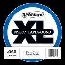 D'Addario TWB065S Nylon Tape Wound Bass Guitar Single String .065