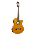 Valencia VC104TCE 4/4 size thin body electric/acoustic classical guitar with Venetian cutaway.