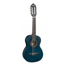 Valencia VC201TBU - 1/4 Size Classical Guitar - Satin Transparent Blue
