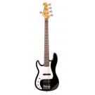 SX - VEP562LHB 5 String Bass Guitar Left Hand in Black