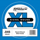 D'Addario XB040S Nickel Wound Bass Guitar Single String Long Scale .045