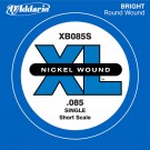 D'Addario XB085S Nickel Wound Bass Guitar Single String Short Scale .085