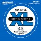 D'Addario XB145T Nickel Wound Bass Guitar Single String Super Long Scale .145 Tapered