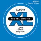 D'Addario XLB040 Nickel Wound Bass Guitar Single String Long Scale .040