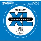 D'Addario XLB130T Nickel Wound Bass Guitar Single String Long Scale .130 Tapered