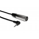 Hosa - XVM-101M - Camcorder Microphone Cable, Right-angle 3.5 mm TRS to XLR3M, 1 ft