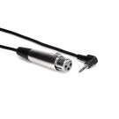 Hosa - XVS-101F - Camcorder Microphone Cable, XLR3F to Right-angle 3.5 mm TRS, 1 ft