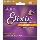 Elixir Light-Medium 13-56 Nanoweb Coated Acoustic Guitar Strings