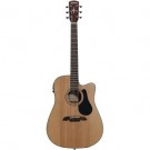 Alvarez Acoustic /Electric Guitar with Cutaway in Natural AD30CE