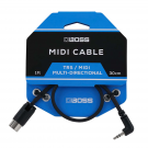 Boss BMIDI-1-35 3.5 to 5 pin MIDI Cable - 1ft