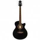 Ashton SL29CEQ Acoustic Guitar with Pickup in Black