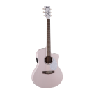 Cort Jade Classic Acoustic Electric Guitar in Pastel Pink Open Pore