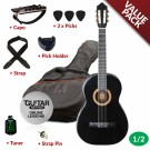 Ashton CG12 1/2 Size Nylon String Guitar Pack Black