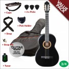 Ashton CG34 3/4 Nylon String Guitar Pack  Black