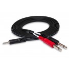 Hosa CMP153 3' TRS 3.5mm Male to 2 TS Male Insert Cable