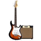 Cort G110 Electric Guitar Pack with CM15R Amp - Sunburst