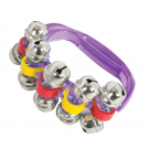 CPK 10 Bell Sleigh Bells on Plastic Handle in Purple