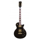 SX EH3BK Deluxe LP Style Electric Guitar in Black