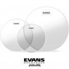 Evans G1 Clear 10 12 16 Euro Tom Drum Head Pack
