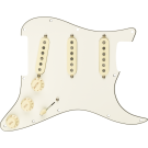 Fender Pre-Wired Strat Pickguard, Custom Shop Fat 50's SSS, Parchment 11 Hole PG