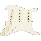 Fender Pre-Wired Strat Pickguard, Hot Noiseless SSS, Parchment 11 Hole PG in White