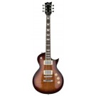 ESP LTD EC-256 Eclipse Flame Top Electric Guitar - Dark Brown Sunburst