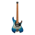 Ibanez QX54QMBSM Electric Guitar in Blue Sphere Burst Matte