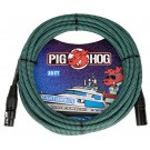 Pig Hog Tahitian Blue Woven Mic Cable, 20ft XLR