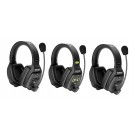  Saramonic WiTalk WT3D Full-Duplex 3-Person Wireless Intercom Headset System Dual Ear Cup