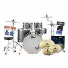 Pearl Export Plus 22" Fusion Plus 5 Piece Drum Kit Package in Grindstone Sparkle