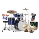 Pearl Decade Maple 22" Fusion Plus Drum Kit Bundle Pack in Kobalt Blue Fade