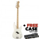 Fender Player Precision Bass with Maple Fingerboard in Polar White  + FREE CASE