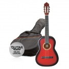 Ashton CG44 Nylon String Guitar Pack - Red