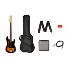 Squier Affinity Series™ Precision Bass PJ Pack, Laurel Fingerboard, 3-Color Sunburst, Gig Bag, Rumble 15 - 240V AU