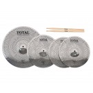 Total Percussion SRC50 Low Volume Cymbals Box Set. Silver