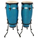 Toca 10" & 11" Synergy Wooden Conga Set in Bahama Blue