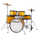 DXP 5 Piece Deluxe Junior Drum Kit Pack in Gold Sparkle