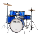 DXP 5 Piece Deluxe Junior Drum Kit Pack in Metallic Blue