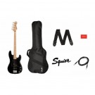 Squier Affinity Series™ Precision Bass PJ Pack, Maple Fingerboard, Black with Gig Bag and Accessories 