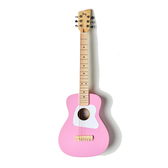 Loog Pro VI Acoustic Guitar Pink - Great for Kids