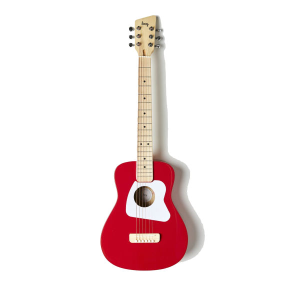 Loog Pro VI Acoustic Guitar Red - Great for Kids