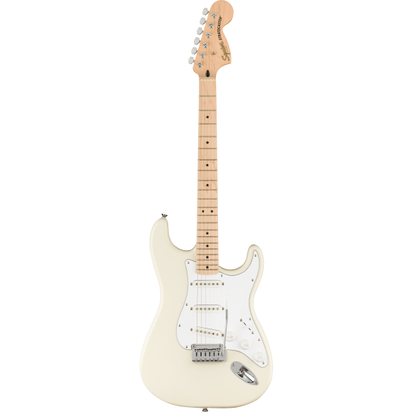 Squier Affinity Series™ Stratocaster, Maple Fingerboard, White Pickguard, Olympic White