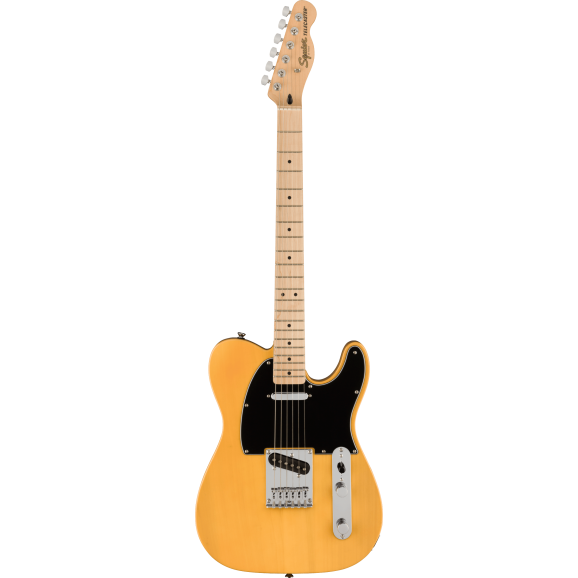 Squier Affinity Series Telecaster With Maple Fingerboard With Black Pickguard In Butterscotch Blonde