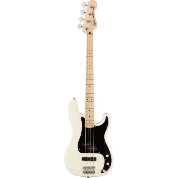 Squier Affinity Series Precision Bass PJ Maple Fingerboard Black Pickguard In Olympic White